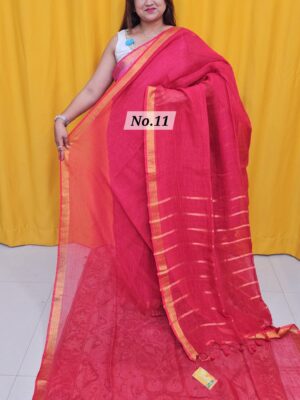 {K2K} - PURE HANDLOOM LINEN SAREE (NO.11)