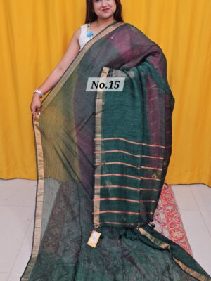 {K2K} - PURE HANDLOOM LINEN SAREE (NO.15)