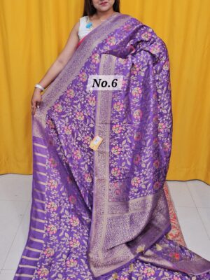 {K2K} - PURE CREPE NIMZARI KHADDI SAREE (NO.6)