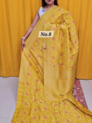 {K2K} - PURE CREPE NIMZARI KHADDI SAREE (NO.8)