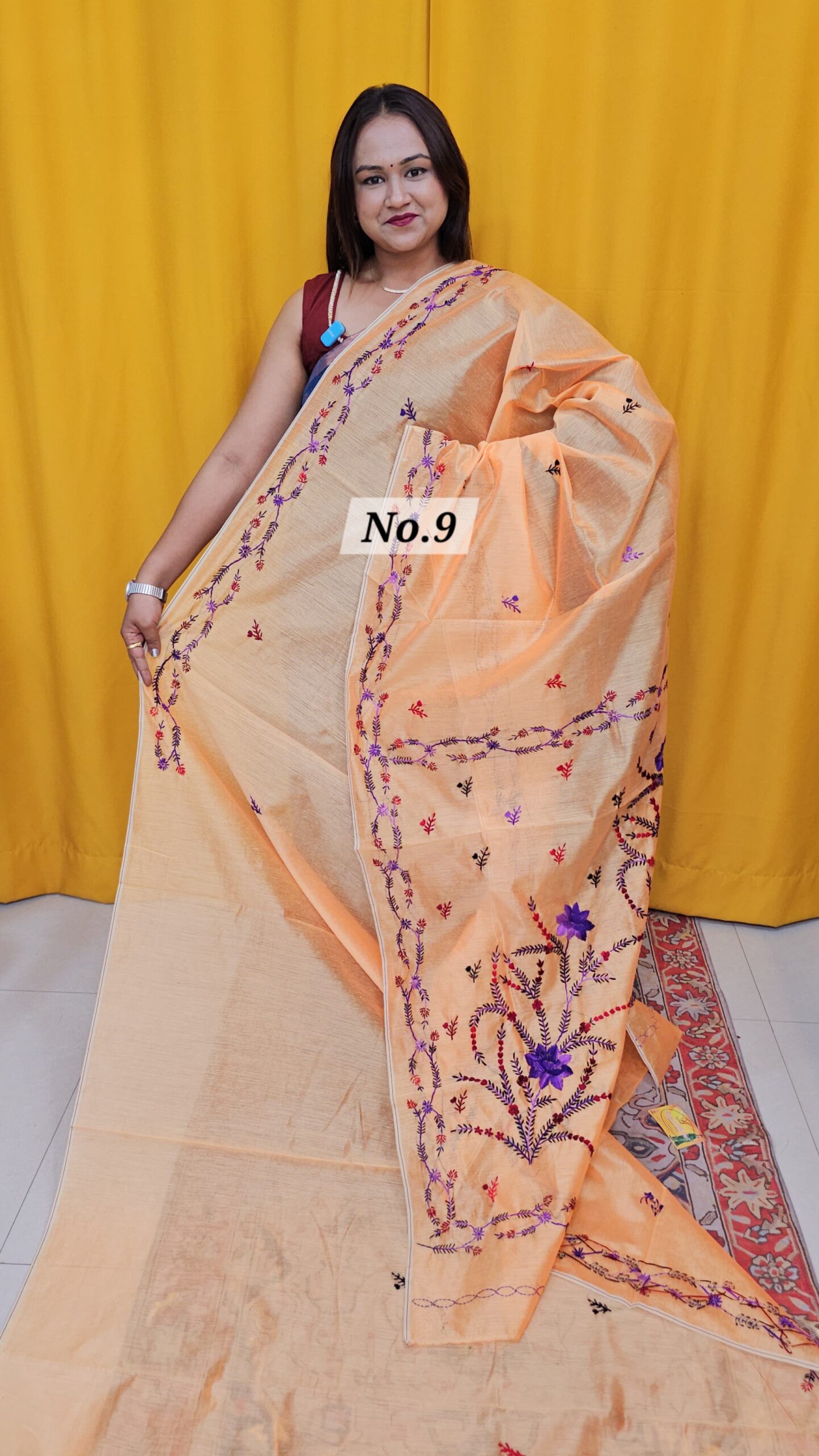 SALE 10TH AUG – PURE BENGAL KATHA HANDLOOM SAREE (NO.9)