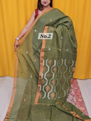 SALE 10TH AUG – PURE HANDLOOM LINEN SAREE (NO.2)