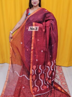 SALE 10TH AUG – PURE HANDLOOM LINEN SAREE (NO.3)