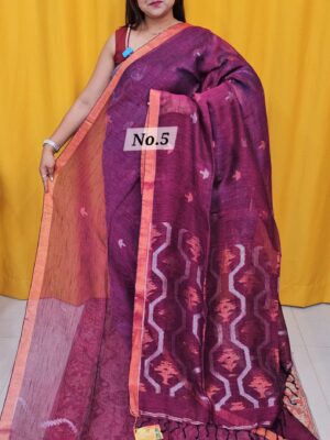 SALE 10TH AUG – PURE HANDLOOM LINEN SAREE (NO.5)