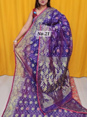 SALE 10TH AUG – PURE BENGAL HANDLOOM JAMDANI SAREE (NO.21)