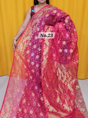 SALE 10TH AUG – PURE BENGAL HANDLOOM JAMDANI SAREE (NO.23)