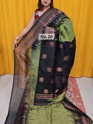 SALE 9TH AUG – PURE HANDLOOM LINEN SAREE (NO.10)