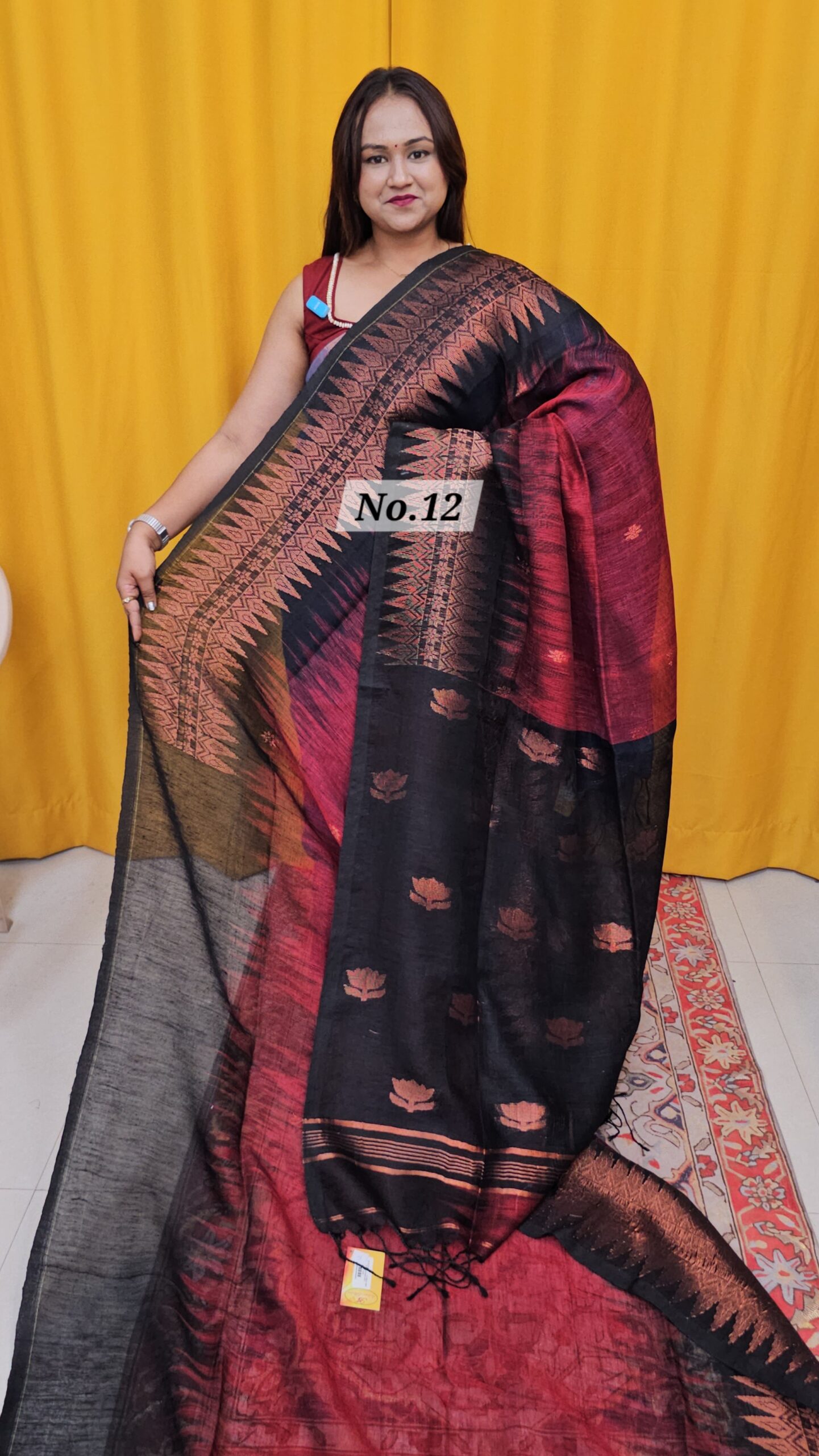 SALE 9TH AUG – PURE HANDLOOM LINEN SAREE (NO.12)