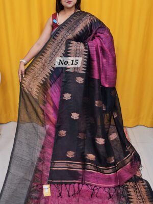 SALE 9TH AUG – PURE HANDLOOM LINEN SAREE (NO.15)