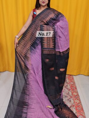 SALE 9TH AUG – PURE HANDLOOM LINEN SAREE (NO.17)