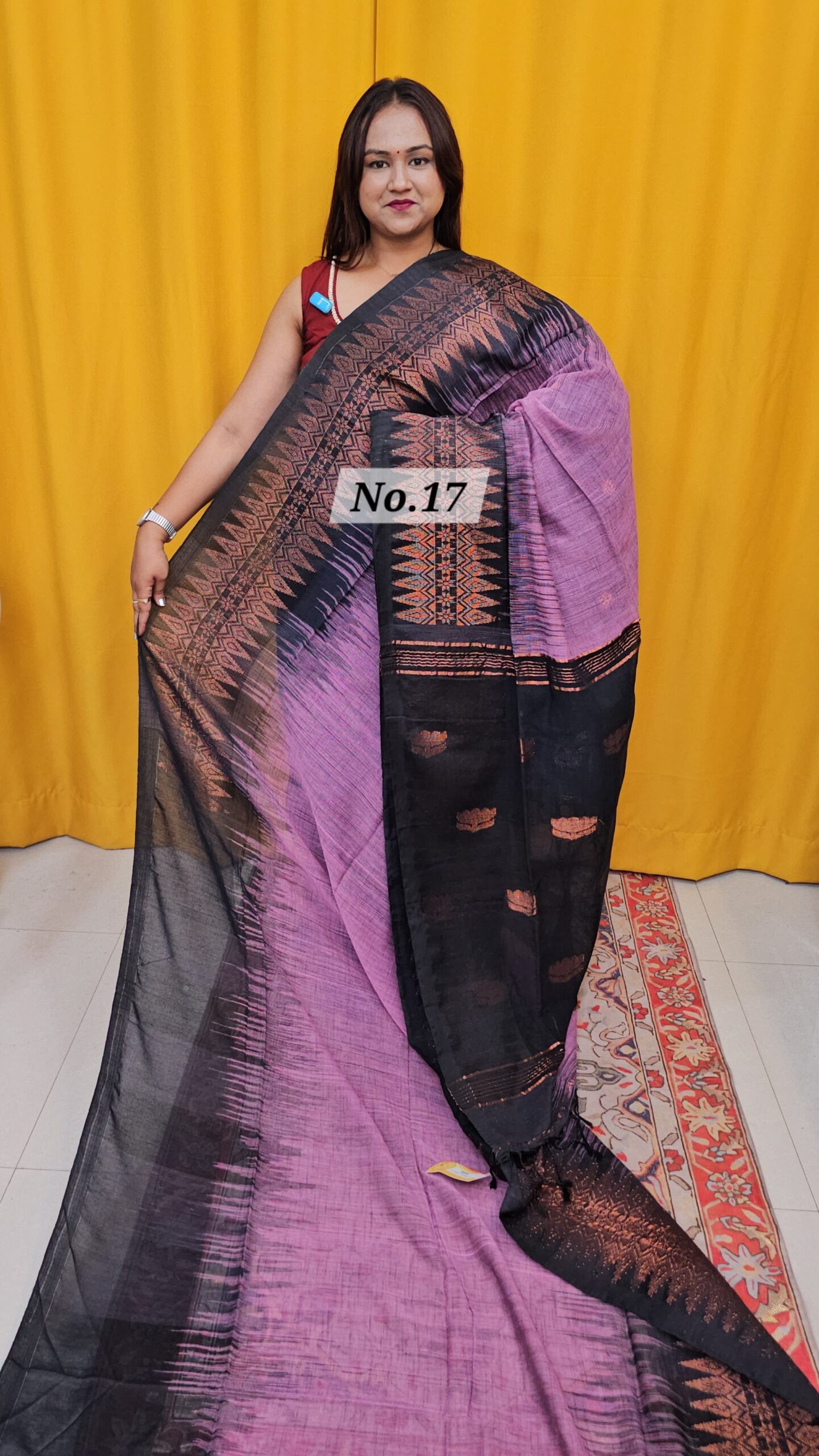 SALE 9TH AUG – PURE HANDLOOM LINEN SAREE (NO.17)