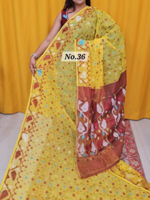 SALE 9TH AUG – PURE BENGAL HANDLOOM JAMDANI SAREE (NO.36)