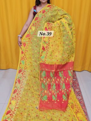 SALE 9TH AUG – PURE BENGAL HANDLOOM JAMDANI SAREE (NO.39)