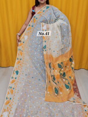 SALE 9TH AUG – PURE BENGAL HANDLOOM JAMDANI SAREE (NO.41)