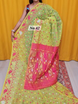 SALE 9TH AUG – PURE BENGAL HANDLOOM JAMDANI SAREE (NO.42)