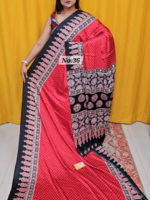 SALE 17TH AUG – PREMIUM MIRROR CREPE MODAL SAREE (NO.36)