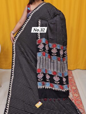 12TH AUG MEGA SALE - PURE AJRAKH MODAL SILK SAREE (NO.32)