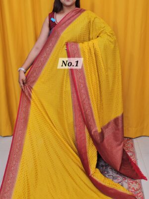 SALE 6TH AUG - GEORGETT KHADDI SAREE (NO.1)