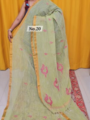 SALE 6TH AUG - PURE HANDLOOM LINEN SAREE (NO.20)