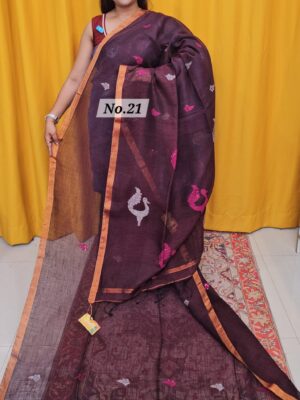 SALE 6TH AUG - PURE HANDLOOM LINEN SAREE (NO.21)