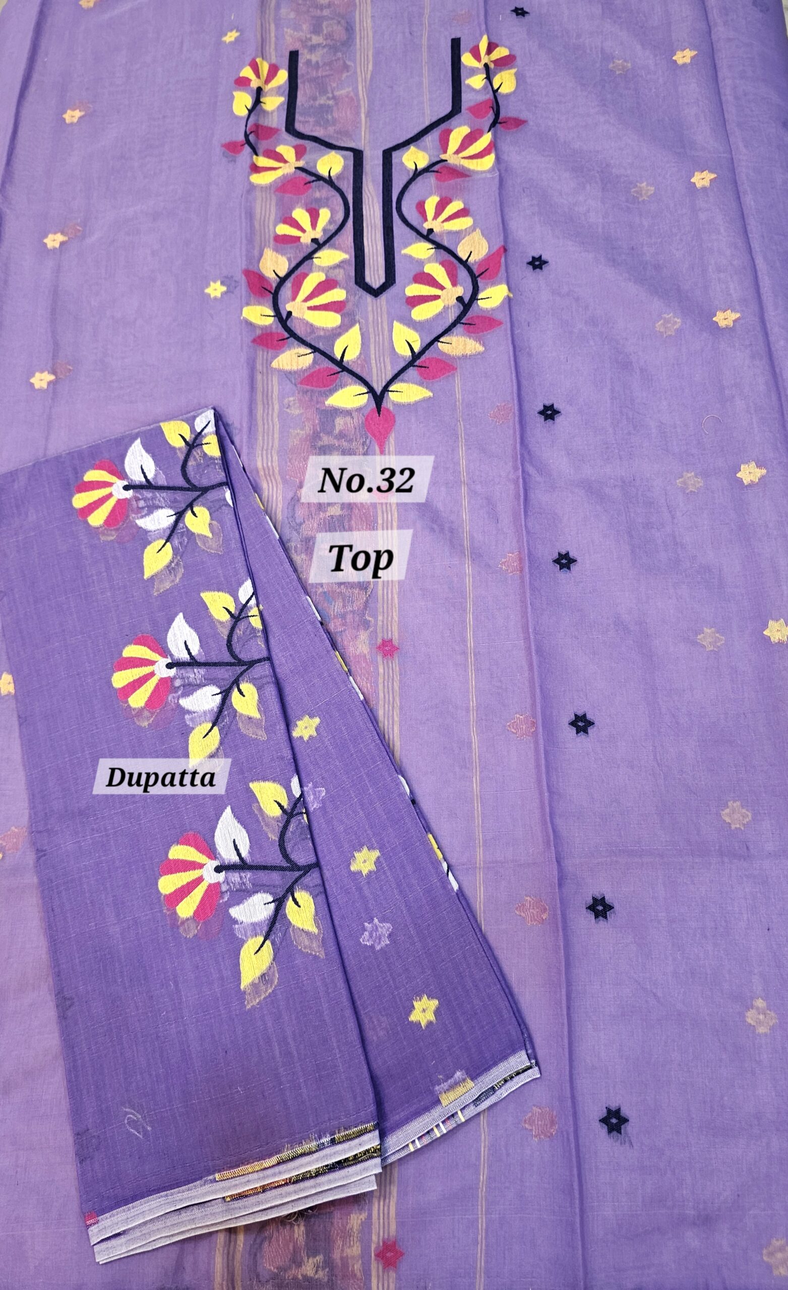 SALE 12TH AUG – JAMDANI DRESS MATERIAL (NO.32)