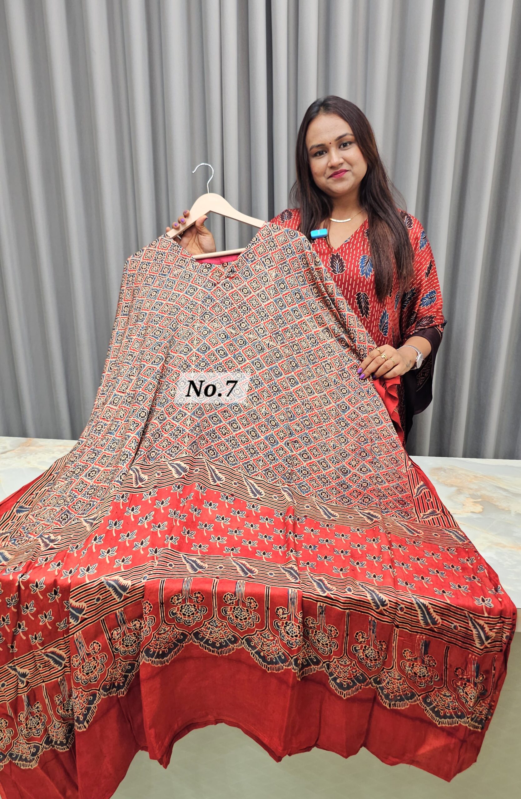 PURE MODAL READY MADE AJRAKH KAFTAN {UP TO SIZE – 32 TO 58} (NO.7)