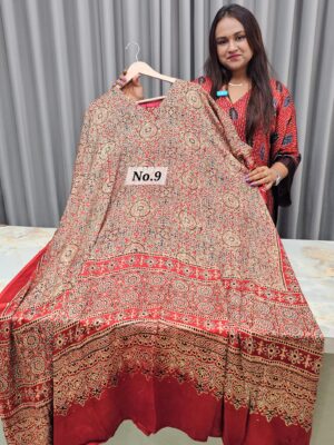 PURE MODAL READY MADE AJRAKH KAFTAN {UP TO SIZE – 32 TO 58} (NO.9)