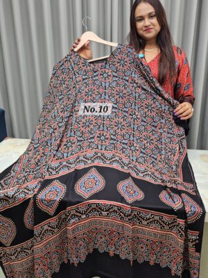 PURE MODAL READY MADE AJRAKH KAFTAN {UP TO SIZE – 32 TO 58} (NO.10)