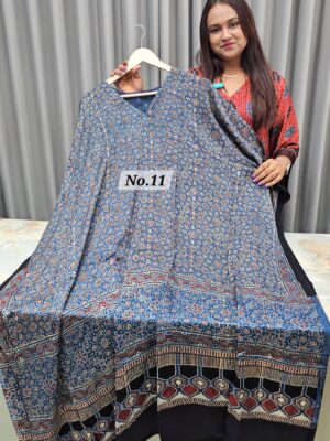 PURE MODAL READY MADE AJRAKH KAFTAN {UP TO SIZE – 32 TO 58} (NO.11)