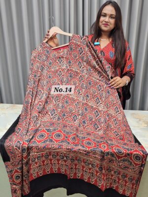 PURE MODAL READY MADE AJRAKH KAFTAN {UP TO SIZE – 32 TO 58} (NO.14)