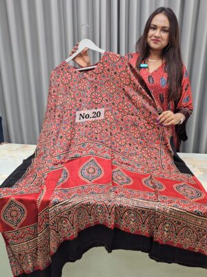 PURE MODAL READY MADE AJRAKH KAFTAN {UP TO SIZE – 32 TO 58} (NO.20)