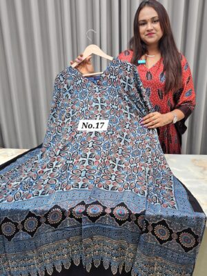 PURE MODAL READY MADE AJRAKH KAFTAN {UP TO SIZE – 32 TO 58} (NO.17)