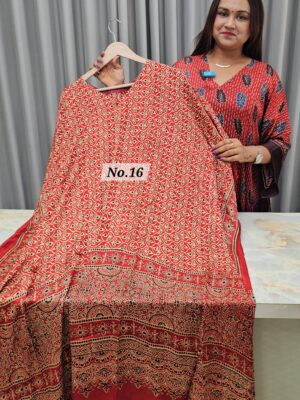 PURE MODAL READY MADE AJRAKH KAFTAN {UP TO SIZE – 32 TO 58} (NO.16)