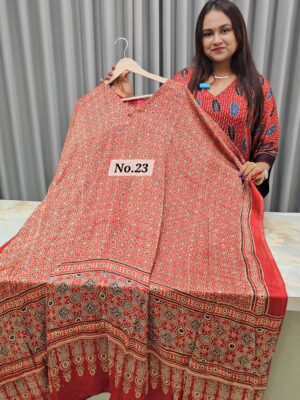PURE MODAL READY MADE AJRAKH KAFTAN {UP TO SIZE – 32 TO 58} (NO.23)