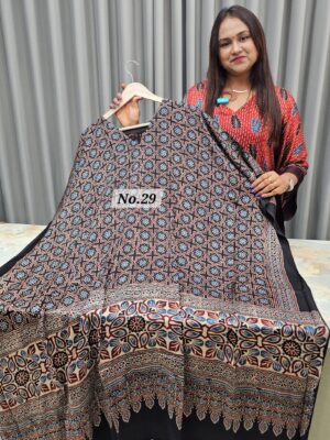 PURE MODAL READY MADE AJRAKH KAFTAN {UP TO SIZE – 32 TO 58} (NO.29)