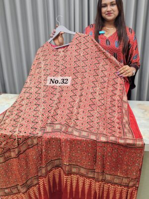 PURE MODAL READY MADE AJRAKH KAFTAN {UP TO SIZE – 32 TO 58} (NO.32)