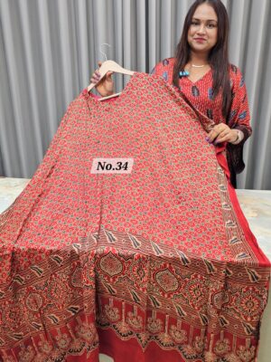 PURE MODAL READY MADE AJRAKH KAFTAN {UP TO SIZE – 32 TO 58} (NO.34)