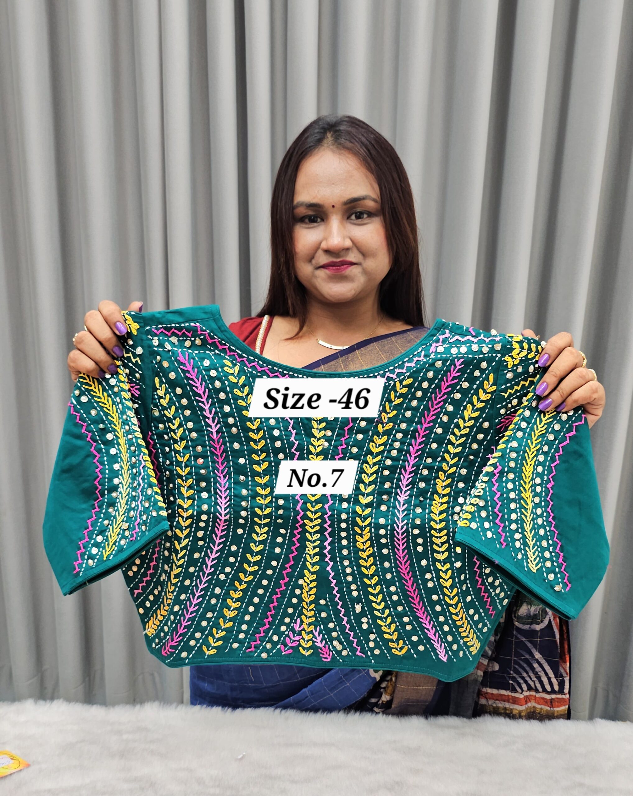 SALE 9TH AUG - READY MADE BLOUSE {UP TO SIZE - 46} (NO.7)