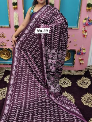 PREMIUM MIRROR CREPE MODAL SAREE (NO.39)
