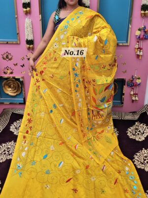 SALE 11TH AUG – KATHA STITCH SOFT SILK SAREE (NO.16)
