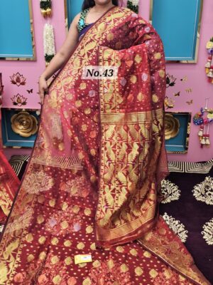 SALE 11TH AUG – PURE BENGAL HANDLOOM JAMDANI SAREE (NO.43)
