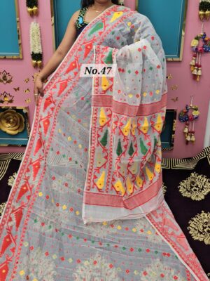 SALE 11TH AUG – PURE BENGAL HANDLOOM JAMDANI SAREE (NO.47)