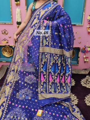 SALE 11TH AUG – PURE BENGAL HANDLOOM JAMDANI SAREE (NO.48)