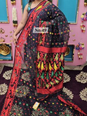 SALE 11TH AUG – PURE BENGAL HANDLOOM JAMDANI SAREE (NO.49)