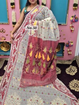 SALE 11TH AUG – PURE BENGAL HANDLOOM JAMDANI SAREE (NO.50)