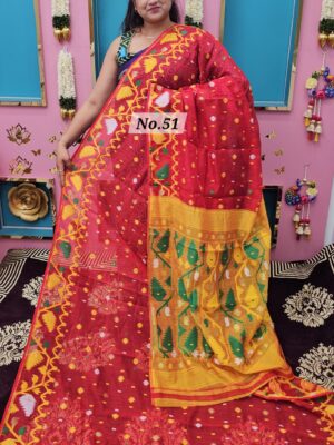 SALE 11TH AUG – PURE BENGAL HANDLOOM JAMDANI SAREE (NO.51)