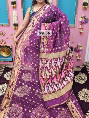 SALE 11TH AUG – PURE BENGAL HANDLOOM JAMDANI SAREE (NO.56)
