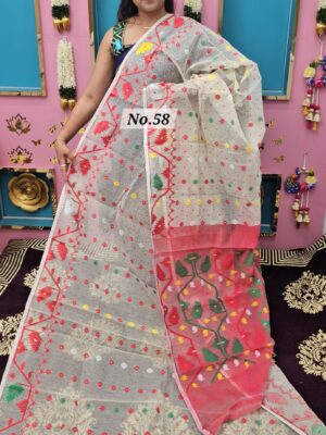 SALE 11TH AUG – PURE BENGAL HANDLOOM JAMDANI SAREE (NO.58)