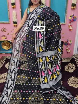 SALE 11TH AUG – PURE BENGAL HANDLOOM JAMDANI SAREE (NO.59)