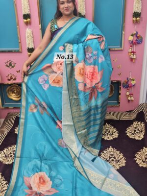 SALE 12TH AUG – DIGITAL PRINT SILK SAREE (NO.13)